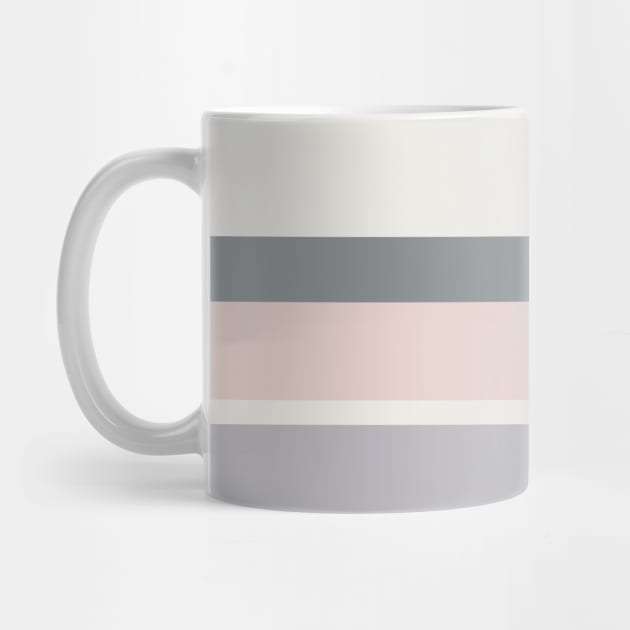 A splendid mixture of Very Light Pink, Grey, Silver and Light Grey stripes. by Sociable Stripes